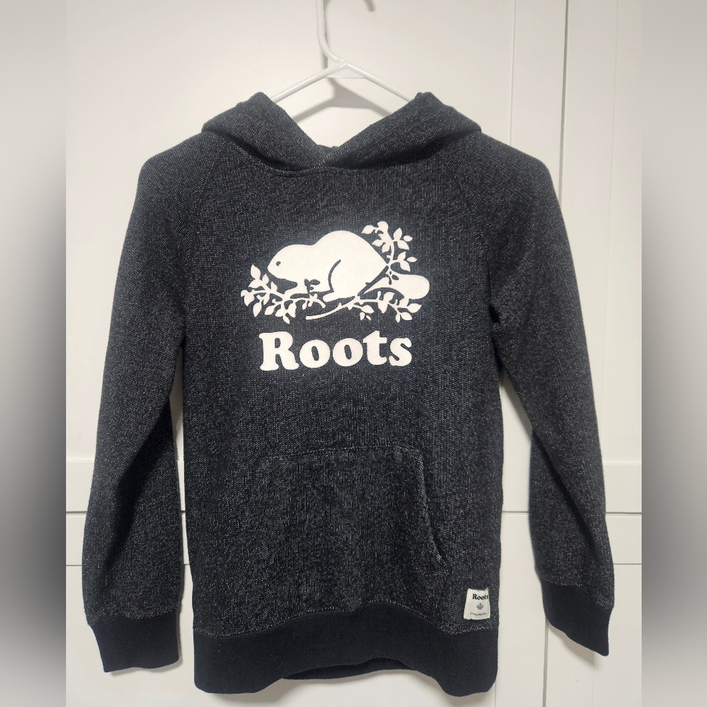 Roots Gray Hoodie with Beaver Logo